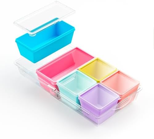 Gemice Silicone Freezer Molds with Lids, 6-Pack 1-Cup & 2-Cup by GemiceBeautyTools