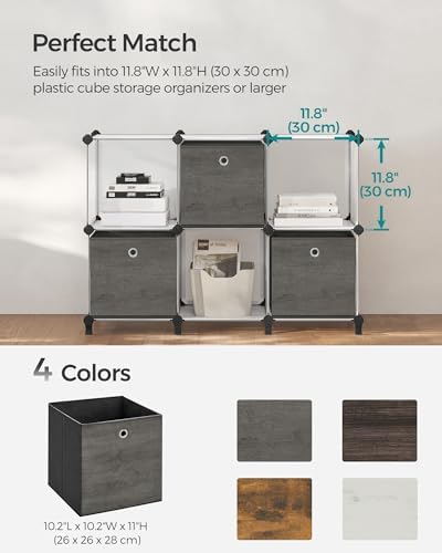 SONGMICS Storage Cubes, Set of 6, 11-Inch Foldable Closet Organizers - Image 6