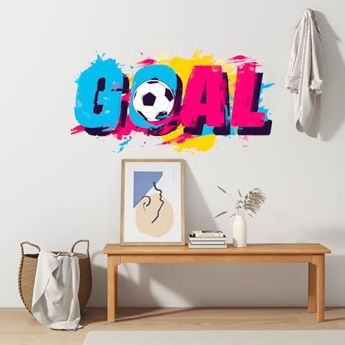 ANNA QUEEN Goal Soccer Wall Decals Peel and Stick, Football Letter Wall Stickers, Sports Wall Decor Removable Vinyl Wall Art for Boys Bedroom Game Room Decor - Image 4