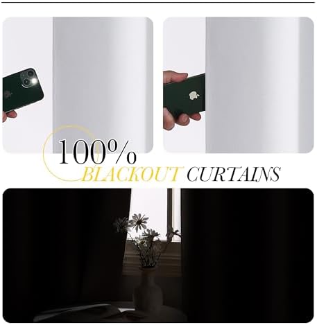 NICETOWN 100% Blackout Door Curtains for Doorway Privacy, Pure White - Image 2