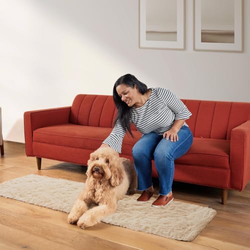 Ophanie Runner Rug for Hallway, 2x6 Upgrade Non-Slip Fluffy Soft Bedside Rugs, Bedroom Living Room Beige Shaggy Carpet for Kids Girls Boys Dorm Nursery Home Decor Aesthetic - Image 5