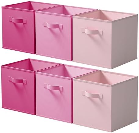 Cupic Cupid 6-Pack 13x13 Cube Storage Organizer, Cube Bins, Pink Gradient by CupicCupid