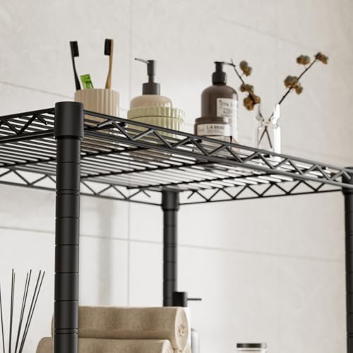 Golpart Shelves Storage Shelf Wire Closet Bathroom Organizers Metal Pantry - Image 6