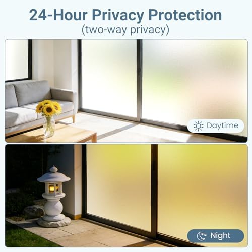 Lovepea Pure Frosted Glass Window Privacy Film 24 Hour Two Way Privacy, Removable, Static Cling, Ideal for Privacy scenarios Such as Home Office Doors and Windows (23.6 x 78.7 Inch) - Image 3