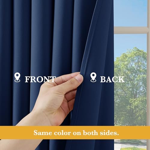 RYB HOME Blackout Thermal Insulated Curtain for Sliding Glass Door - Image 5