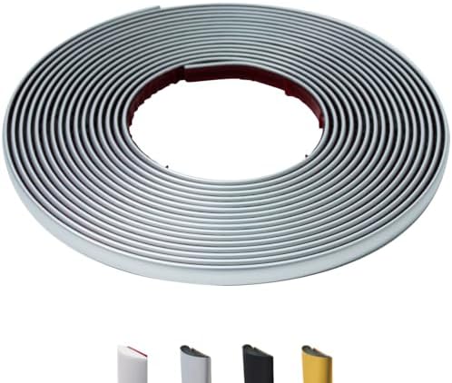 52.5Ft Peel and Stick Wall Molding Trim Silver by JSIWOTH
