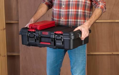Keter Stack N' Roll Power Tool Case with Removable Dividers - Image 3