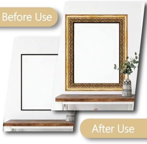 Gold Frame Bulletin Board Border 196.9 x 3.9 Inch Straight Rolled Border Trim Peel and Stick PVC Decorative Molding Stickers for Living Room Bathroom Kitchen Backsplash Home Decoration - Image 5