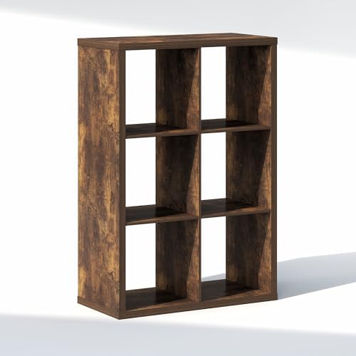 Furinno Cubic Extra Thick 6-Cube Closet Organizers and Storage, Amber Pine - Image 7