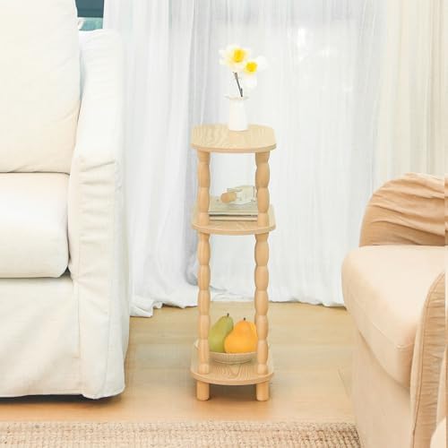 MaxSmeo Narrow End Table, Small Narrow 3-Tier Side Table for Small Spaces - Image 6