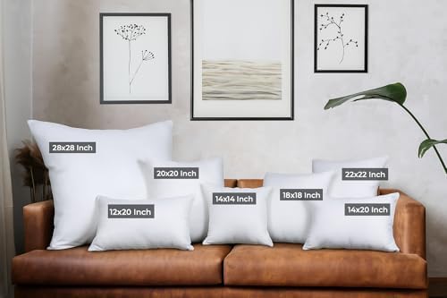 Utopia Bedding Throw Pillows Insert (Pack of 4, White) - 28 x 28 Inches Bed and Couch Pillows - Indoor Decorative Pillow - Image 2