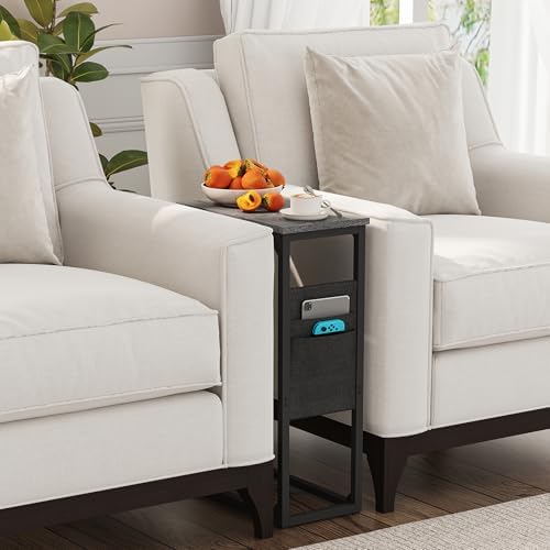 TUTOTAK C Shaped End Table, Side Table for Couch, Sofa Table - Image 7