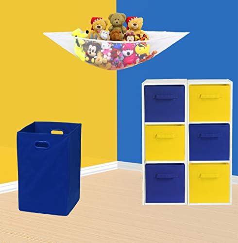 Simple Houseware 11-Inch Foldable Cube Storage Bins, Yellow, 6-Pack - Image 6