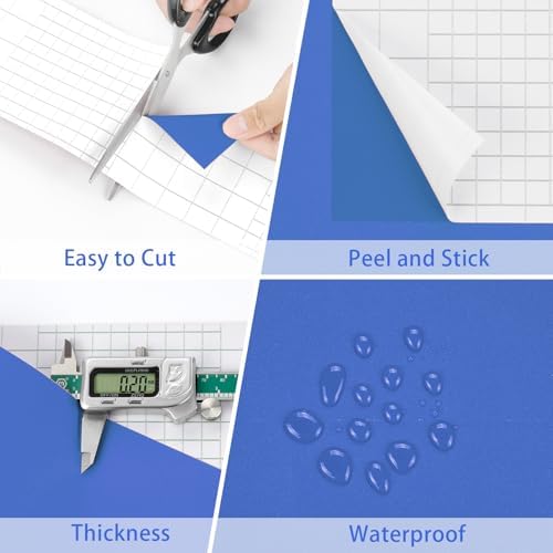 WESTICK 10M Blue Mirror Frame Border for Bathroom Waterproof Mirror Tape Border Self Adheisve Removable Peel and Stick Wallpaper Borders for Kitchen Bedroom Classroom Door DIY Decor 10CM Wide - Image 6