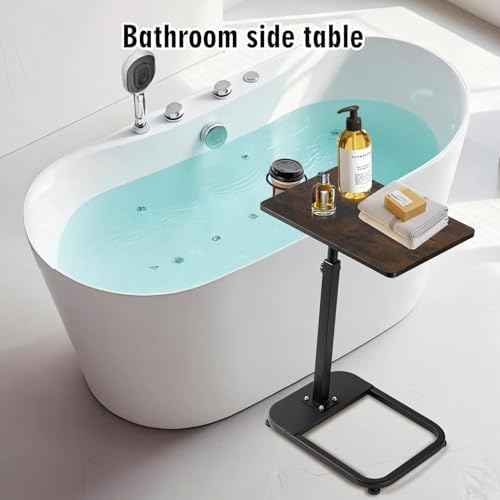 facka Adjustable C-Shaped TV Tray Table 18-32 Inch Height Couch Table - Image 3