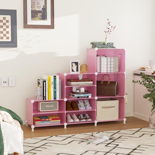 AWTATOS 6 Cube Closet Organizer Storage Shelves, Pink - Image 4