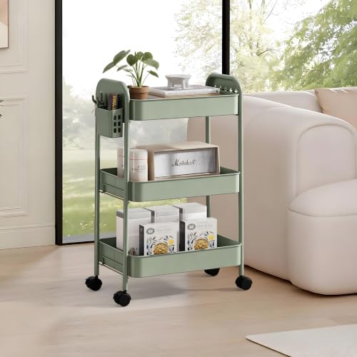 Heavy-Duty Rolling Cart 3 Tier Metal Utility Storage Cart - Image 6