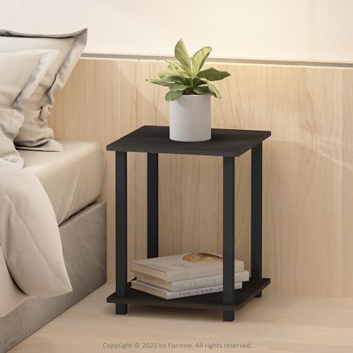 Furinno Simplistic Set of 2 Toolless Living Room Table Set, Espresso - Image 5