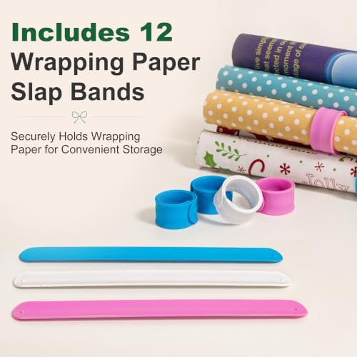 Aquzee Wrapping Paper Storage, Blueprint Holder, 6 Adjustable Rod Design - Image 5