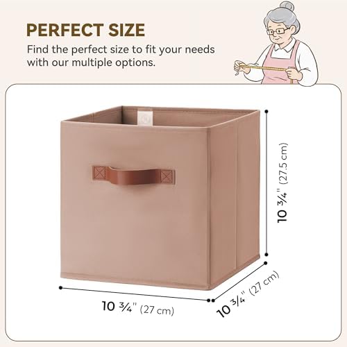GRANNY SAYS Cube Storage Bins, 11 Inch Cube Organizer, Dusty Pink, 6-Pack - Image 2