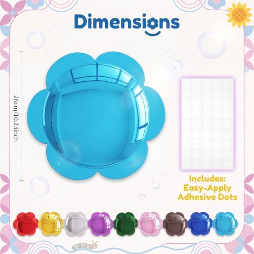 Mifoci 9 Pcs Sensory Wall Bubble Mirror Flower Shape Multi-Color Interactive Acrylic Convex Mirror for Wall Decor and Visual Tactile Stimulation for Classroom Home - Image 2