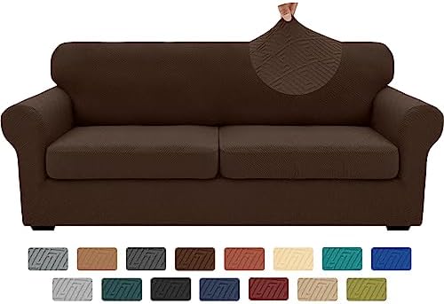 XINEAGE 3-Piece Stretch Sofa Cover, Washable Couch Covers for Dog by XINEAGE