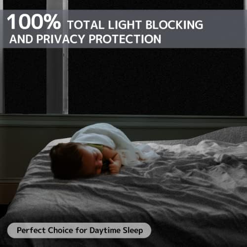 KESPEN Total Blackout Window Film Static Cling with Grid, 29.5InX6.5Ft - Image 2