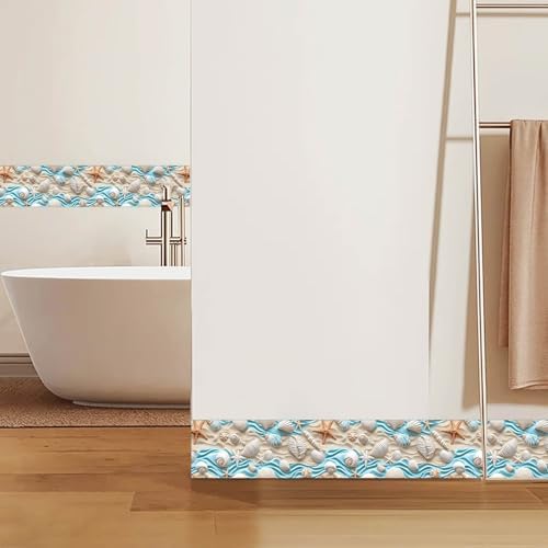IVN Wallpaper Border Peel and Stick Wall Seashells Sand 4x196 Inch - Image 2
