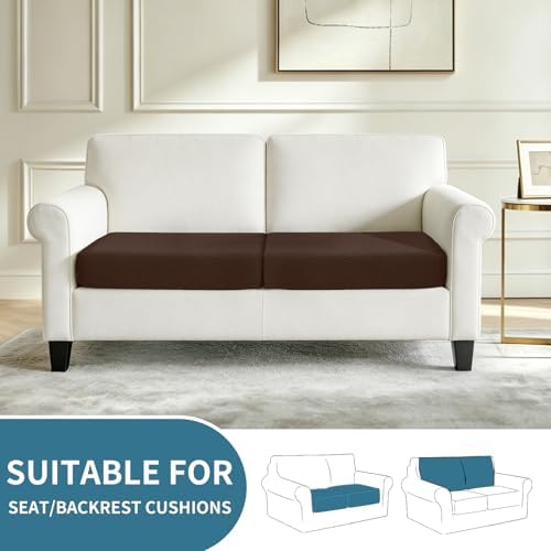 XINEAGE 2 Piece XL Stretch Couch Cushion Covers Individual Sofa Slipcovers - Image 2