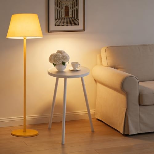 Small Couch Side Table, Drink Table, Mini Round End Table, Coffee Table, Snack Table for Small Spaces, Living Room, Bedroom, Sofa LET520W - Image 7