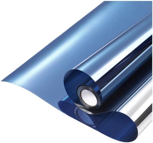 rabbitgoo Window Privacy Film One Way, 35.4" x 196.8", Blue Silver by rabbitgoo