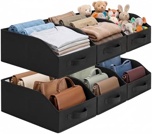 GRANNY SAYS Trapezoid Closet Organizers, 10" Lx15¾Wx6¾H, Black, 6-Pack by GRANNYSAYS