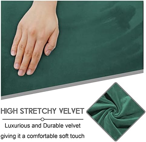 ULTICOR Velvet 8-Pieces Recliner Sofa Covers Stretch Reclining Couch Covers for 3 Cushion Reclining Sofa Slipcovers Furniture Covers Thick Soft Washable (3 Seater Recliner Cover, Retro Green) - Image 3