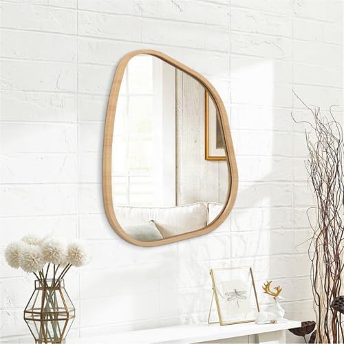 Asymmetrical Irregular Mirror Wall Mounted, Unique Vanity Mirror, Shaped Dressing Boho Mirror Decorative for Living Room, Bathroom, Bedroom, Entryway Wall Decor 20"x16" - Image 2