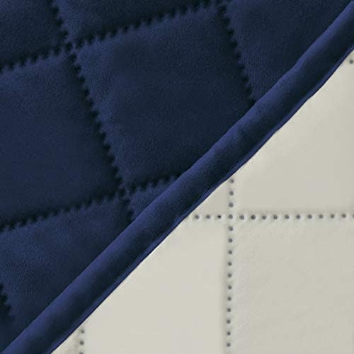 Easy-Going Reversible Couch Cover, Small Chair, Navy/Ivory - Image 6