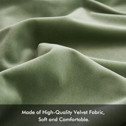 MIULEE 12x20 Inch Lumbar Velvet Throw Pillow Covers Sage Green - Image 2