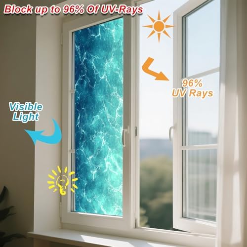 IVN Stained Glass Window Film 17.7x39.3 inch Decorative Window Privacy Film - Image 4