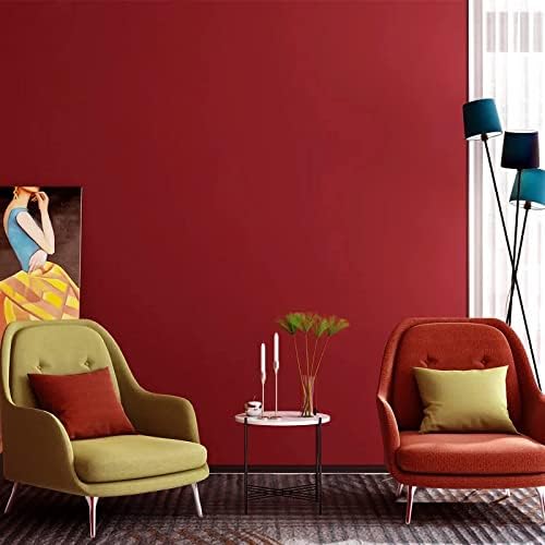 15.7" x 118" Thicken Red Wallpaper Red Contact Paper Solid Color Peel and Stick Wallpaper Matte Wallpapers for Cabinets Self Adhesive Wall Paper for Kitchen Countertops Wall - Image 4