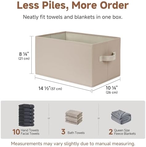 StorageWorks Closet Storage Bins, Light Brown, Large, 3-Pack - Image 6