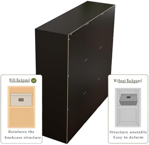 OSCHF 9-Cube Storage Shelf Bookcase, Black - Image 5
