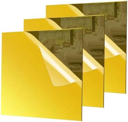 Gold Mirror Acrylic Sheet Plexiglass Sheets Acrylic Sheets 8X8 by YMYKLB