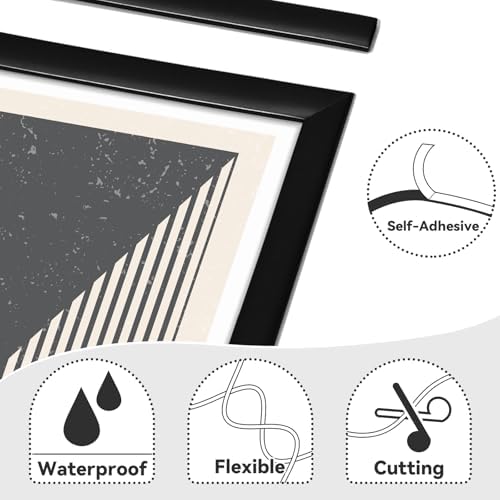 9.8 Ft Peel and Stick Wall Molding Trim, Flexible PVC Trim - Image 4