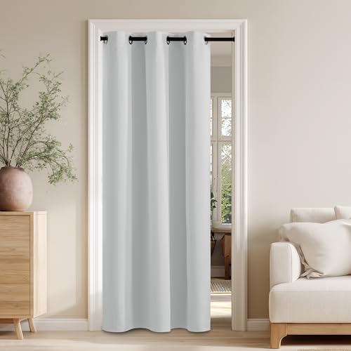 RYB HOME 100% Blackout Doorway Curtains, Closet Curtain for Open Closet by RYBHOME