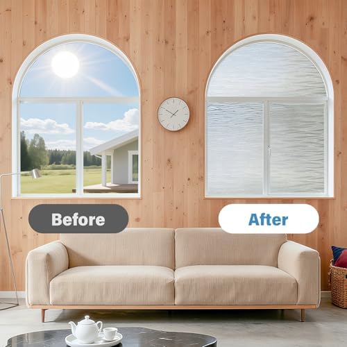 Finnez Window Privacy Film, Frosted Stripes Static Cling, 17.5″ x 78.7″ - Image 7