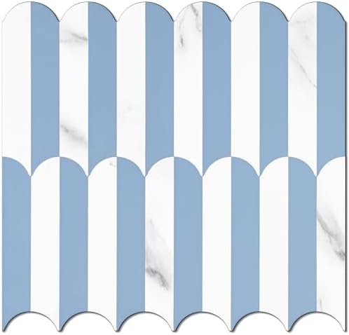 Vamos Tile Peel and Stick Backsplash Seamless Tile,Fish Scale,10 PVC Tiles by VamosTile