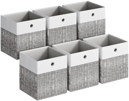 SONGMICS Storage Cubes, Set of 6 Foldable Organizer Boxes with Handles by Unknown