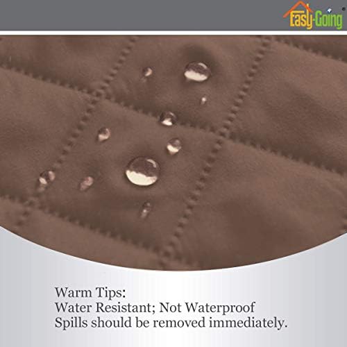 Easy-Going Recliner Sofa Slipcover Reversible Sofa Cover Water Resistant Couch Cover Furniture Protector with Elastic Straps for Pets Kids Children Dog Cat (Recliner, Brown/Beige) - Image 3