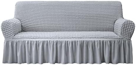 NICEEC Sofa Covers Grey Couch Cover Stretch Sofa Slipcovers with Skirt by NICEEC