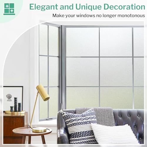 DOWELL Frosted Glass Window Privacy Film, Privacy Window Covering Pure - Image 5
