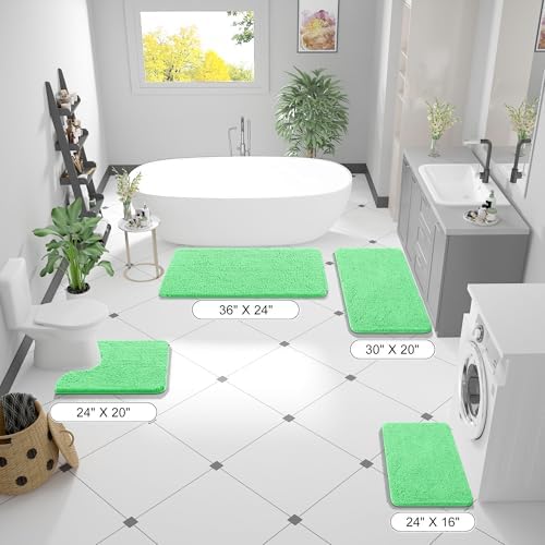 OLANLY Bathroom Rugs 36x24, Extra Soft Absorbent Chenille Bath Rugs - Image 2